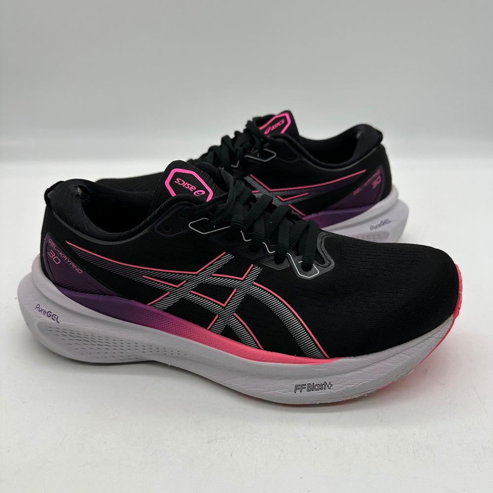 ASICS 1012B357 Womens 8 Black Pink GEL-Kayano 30 Running Shoes Stability Trainer